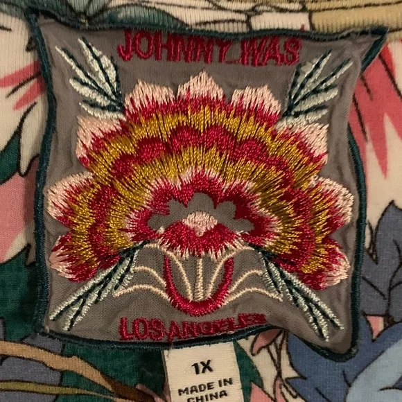 Johnny Was Multicolor Floral Long Sleeve Top - Picture 2 of 5